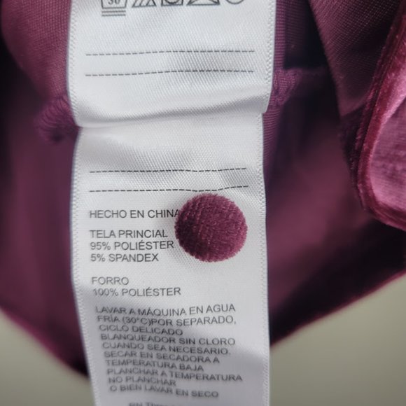 Laundry by Shelli Segal Velour Mock Neck Balloon Sleeve Burgundy Blouse - Picture 8 of 10